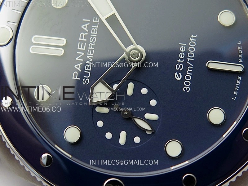 PAM1289 Y TTF Best Edition Blue Dial on Blue Leather Strap P.900 Clone